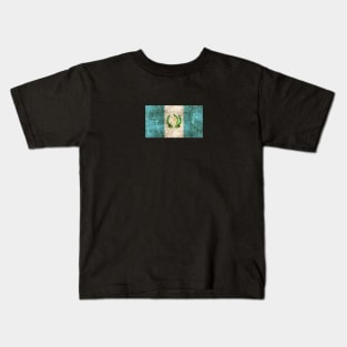 Vintage Aged and Scratched Guatemalan Flag Kids T-Shirt